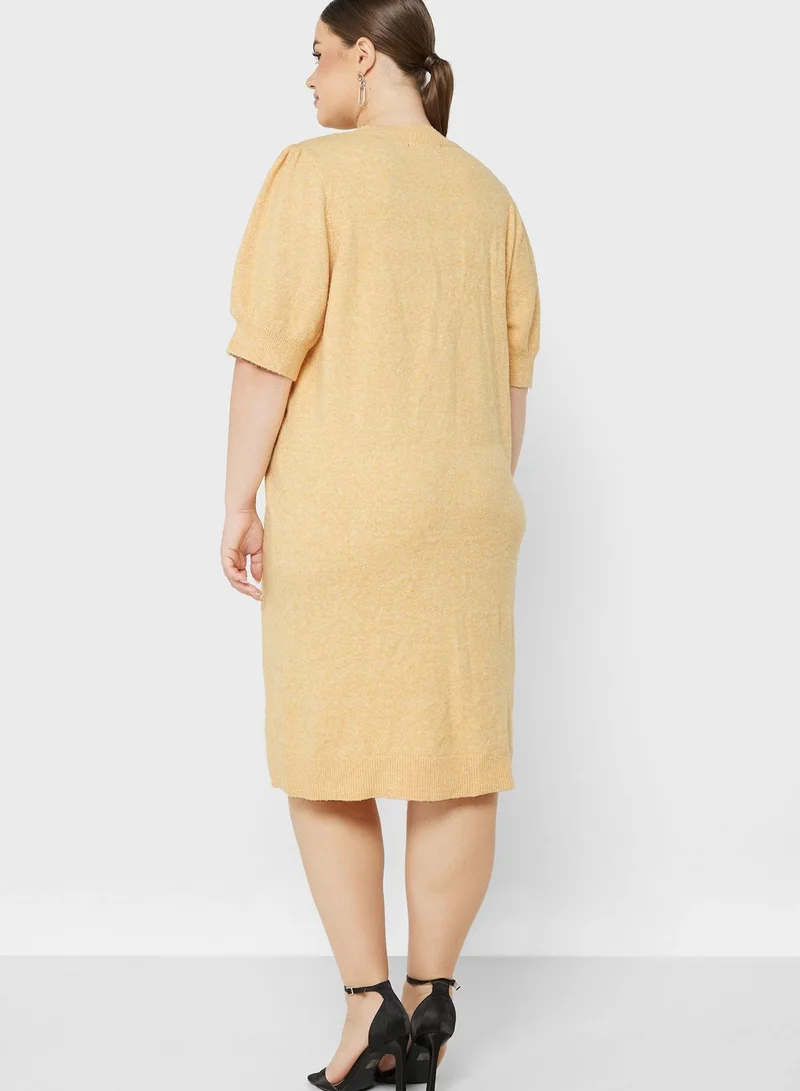 Vero Moda Curve Balloon Sleeve Knitted Dress