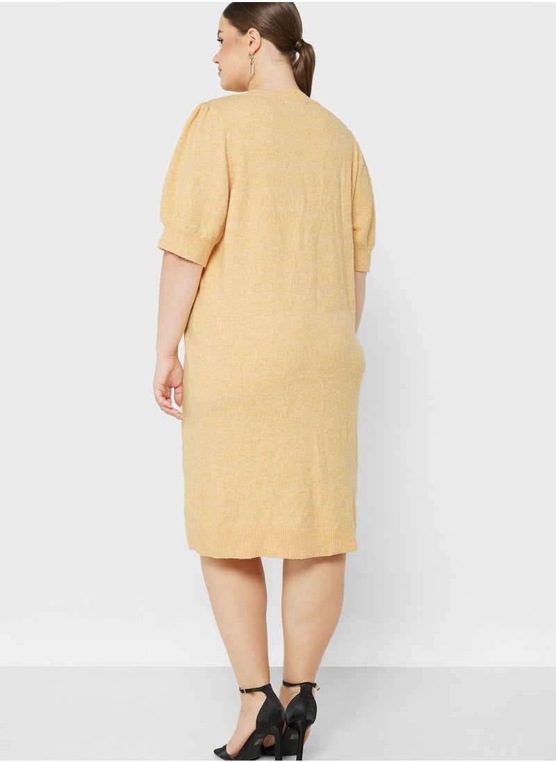Vero Moda Curve - Balloon Sleeve Knitted Dress - Image 1