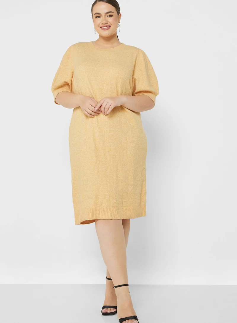 Vero Moda Curve Balloon Sleeve Knitted Dress