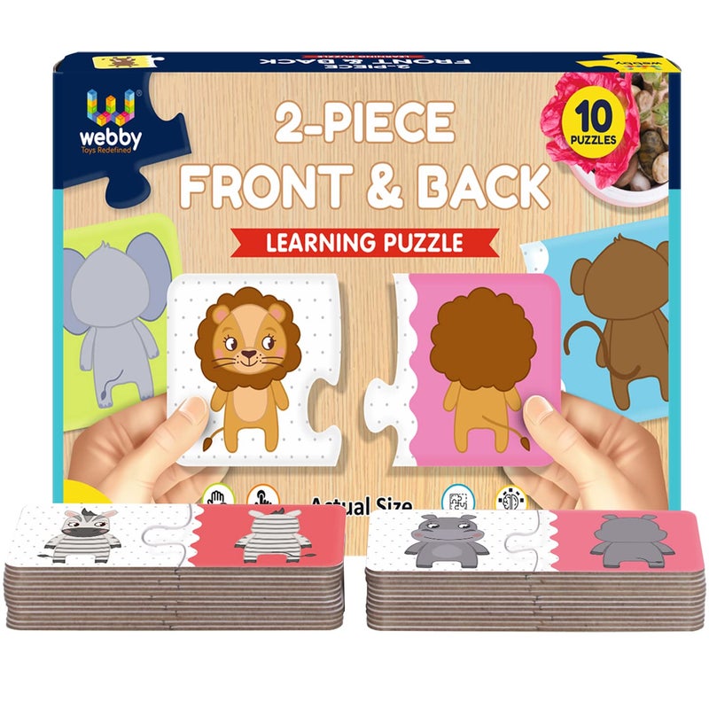 Webby Front Back 2 Pieces Learning Pack Jigsaw Puzzle, Montessori Early Educational Pre School Puzzle Toys for 2+ Years Kid - Image 5