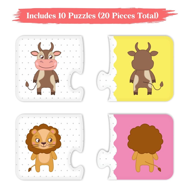 Webby Front Back 2 Pieces Learning Pack Jigsaw Puzzle, Montessori Early Educational Pre School Puzzle Toys for 2+ Years Kid - Image 3