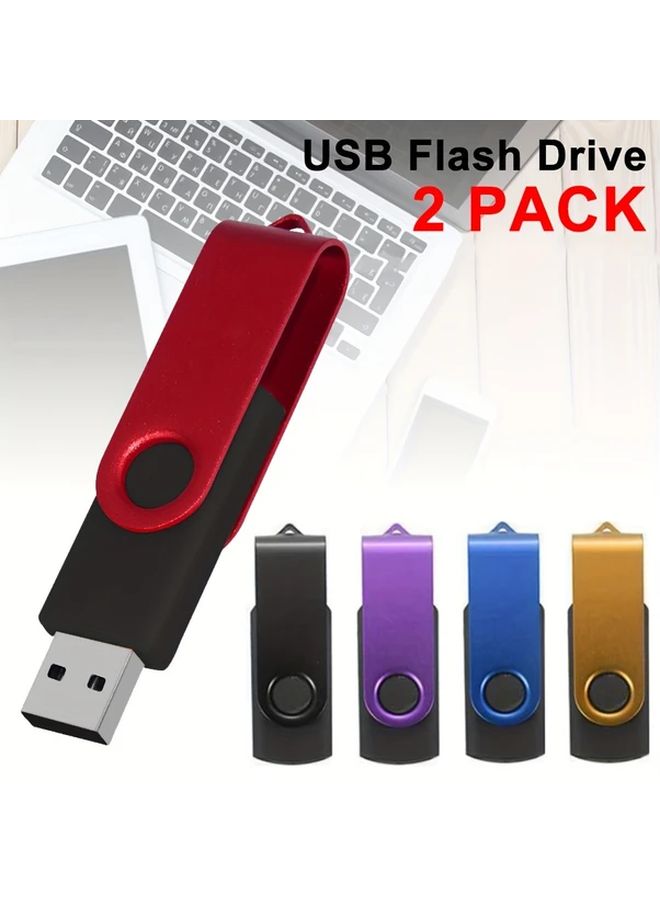 2Pcs Purple 256MB USB 2.0 Flash Drive Metal Pen Drive High Speed Storage U Disk For PC Laptop Tablet Smartphone Car Audio Game Console - Image 1