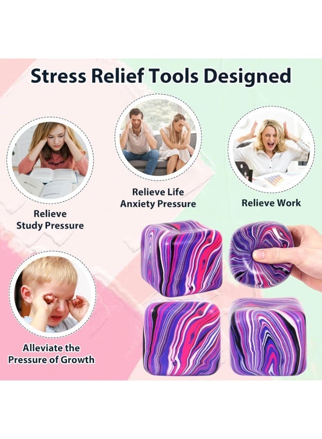 GIOIO Squeeze Stress Balls Fidget Cube Toys for Kids Adults Anxiety Relief, Maltose Ball Ice Squishys Sugar Sensory Toy ADHD Autism, Colorful Novel Design Everyday Wear Gift - Image 5