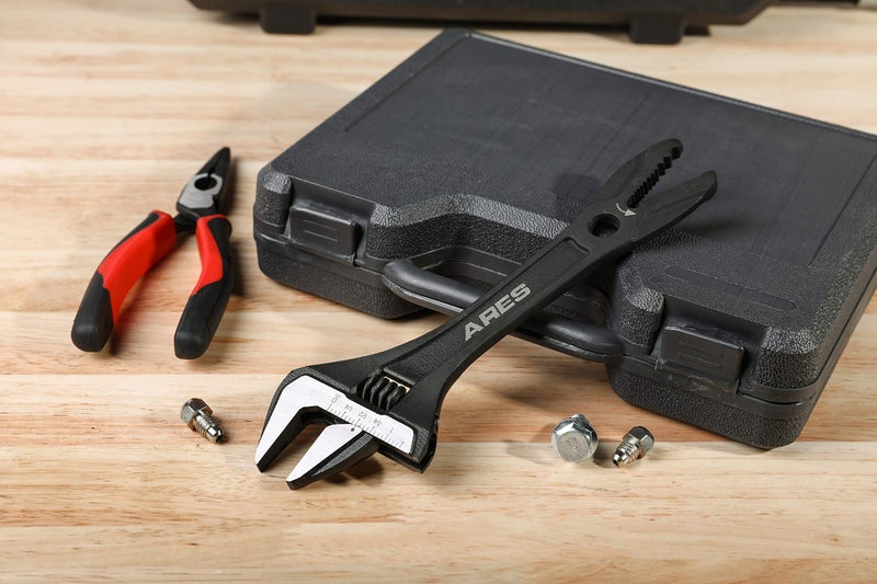 ARES 70303-53mm Stubby Adjustable Wrench - Stubby, Ultra Thin Design for Quick Access to Tight Spaces - Mouth is 30 Percent Deeper than Normal - Image 4
