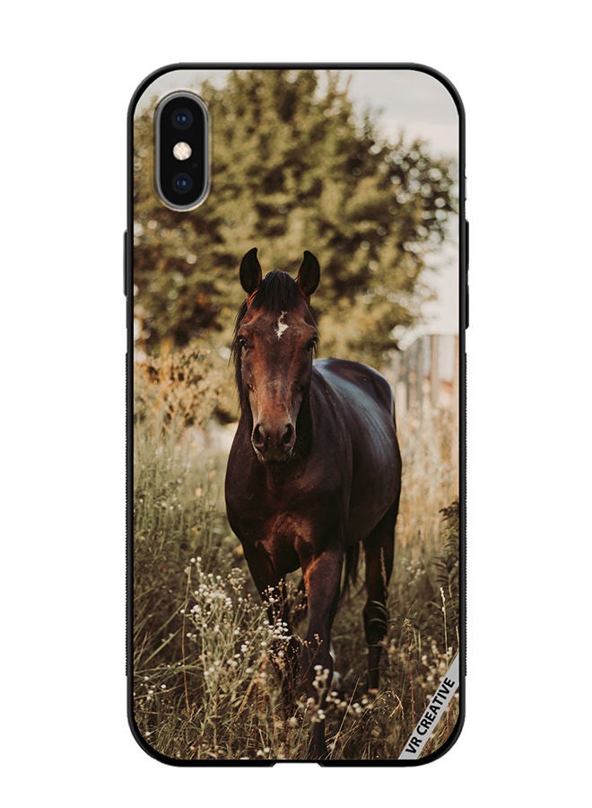 VR CREATIVE Protective Case Cover For Apple iPhone X/XS Brownie Horse Design Multicolour - Image 1