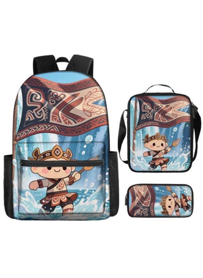 مجموعة حقائب الأحلام المكونة من ثلاث قطع، وأسلوب لطيف، وإضاءة حياة الحرم الجامعي (للمدارس الابتدائية والثانوية والأطفال) - 7 - Image 2