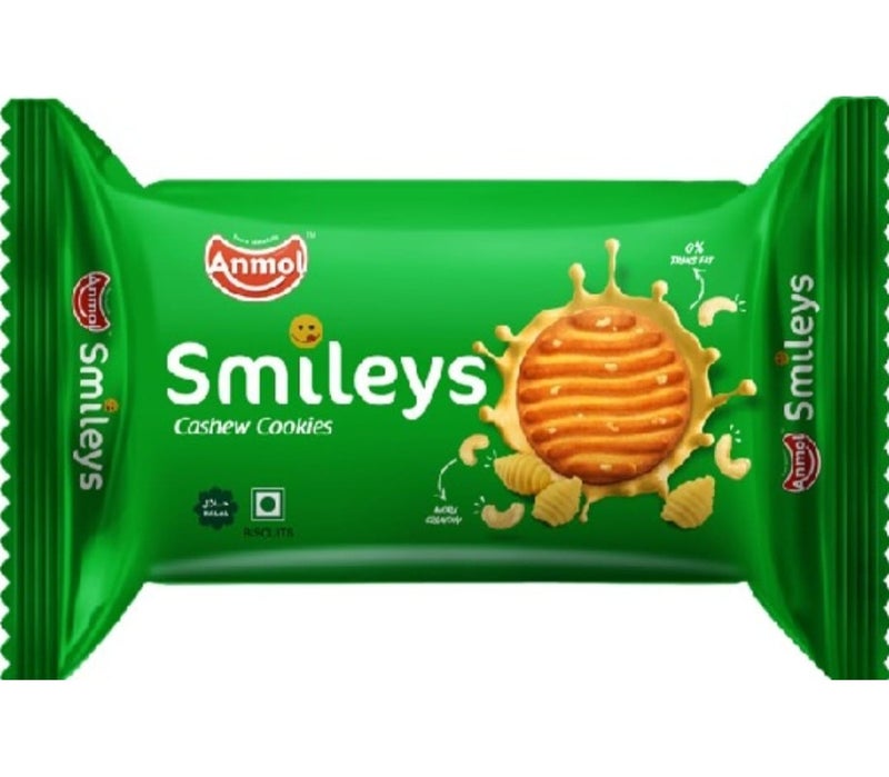 Anmol Smileys Cashew Cookies 67.5gm - Pack of 1
