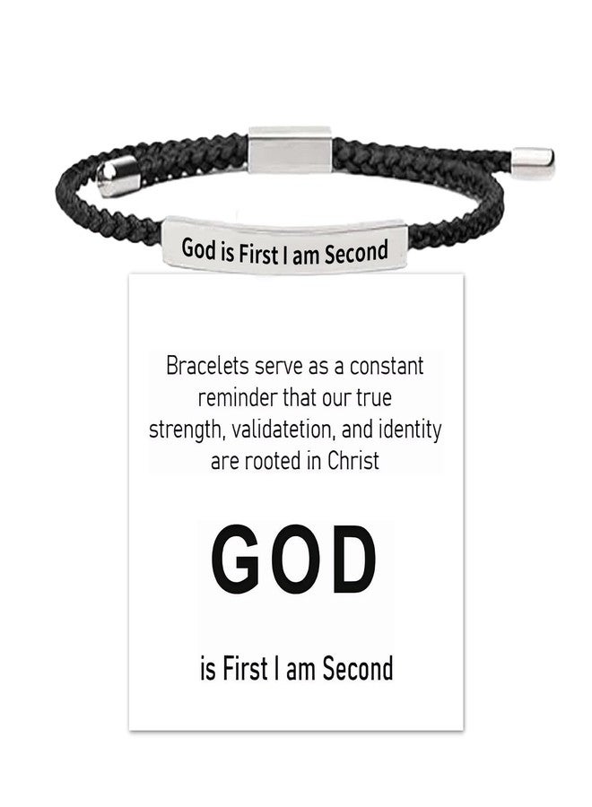 72ore God Is First I Am Second Bracelet God Bracelet Inspirational Gifts for Women - Image 1