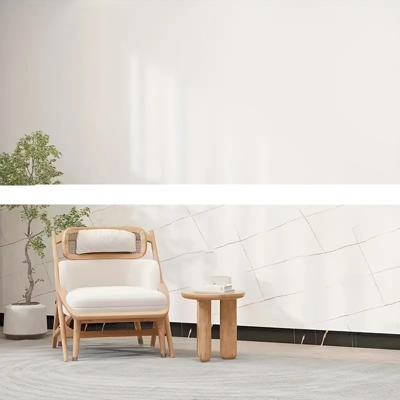 LIVECOOL شريط حواف ورق جدران بلاط أرضية ذاتي اللصق للمنزل (5 × 240، فينيل أبيض) - Image 4