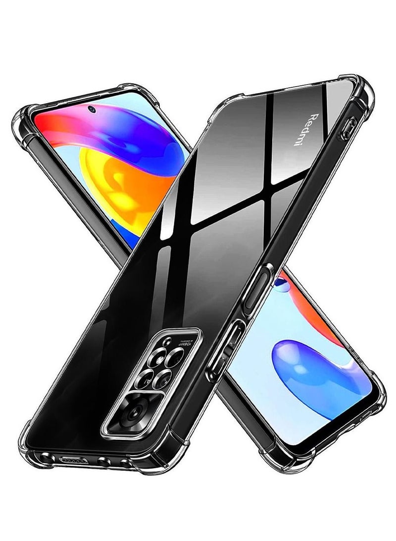 CATANES Xiaomi Redmi Note 11 Pro+ 5G Case Cover Clear Protective TPU Four Corners Cover Transparent Soft Case - Image 1