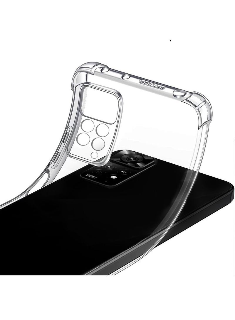 CATANES Xiaomi Redmi Note 11 Pro+ 5G Case Cover Clear Protective TPU Four Corners Cover Transparent Soft Case - Image 4