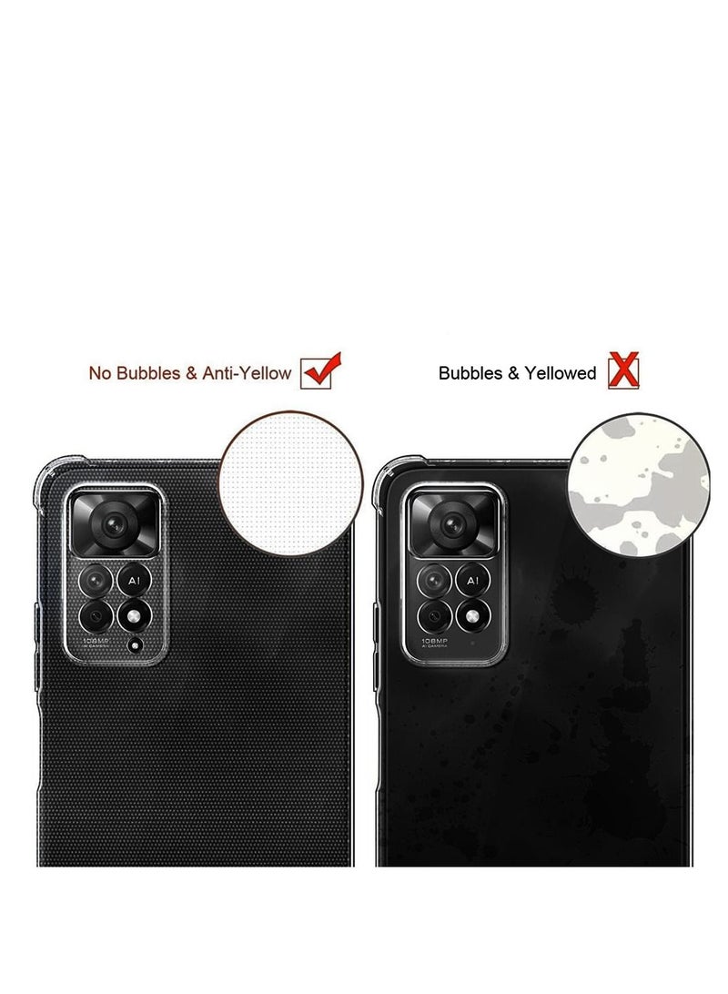 CATANES Xiaomi Redmi Note 11 Pro+ 5G Case Cover Clear Protective TPU Four Corners Cover Transparent Soft Case - Image 3