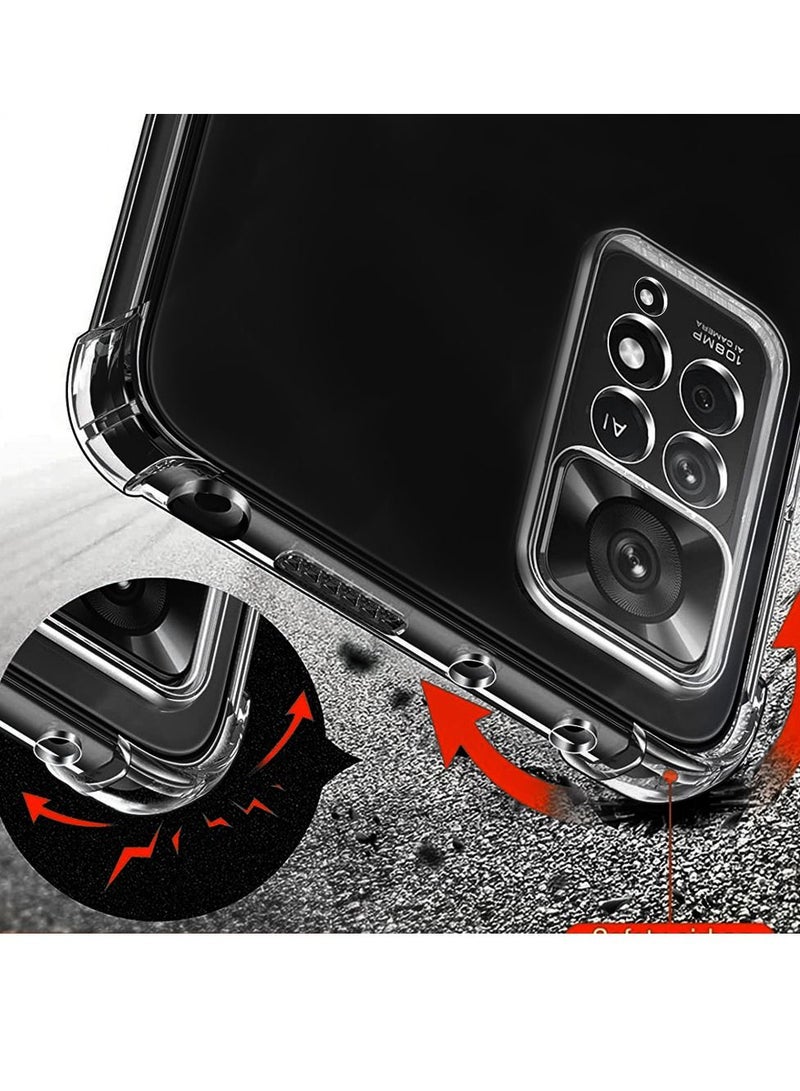 CATANES Xiaomi Redmi Note 11 Pro+ 5G Case Cover Clear Protective TPU Four Corners Cover Transparent Soft Case - Image 2