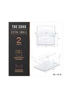 | Plastic Organizer Bins, X-Small - 2 Pack | The SOHO Collection | Multi-Use Organizer Bins | Pantry Organizer & Freezer Organizer Bins | Plastic Storage Containers | Bins for Home & Kitchen Org - pzsku/ZF47BF967EEE313DDF46DZ/45/_/1688648853/2b9e6ff6-a447-488e-83cd-b7e0af8a1d12