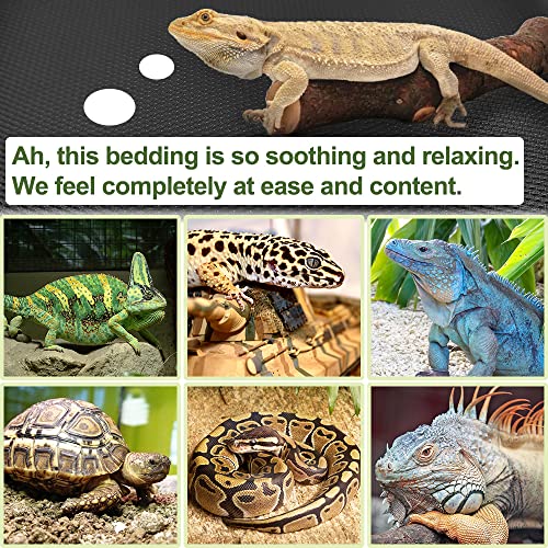 TCYPUHL Reptile Carpet, Reptile Mat, Bearded Dragon, Leopard Gecko Substrate,Bearded Dragon Tank Flooring, Snake,Tortoise Bedding, Bearded Dragon Tank Accessories (18"X 79", 1 PCS Thicker Mat) - Image 5
