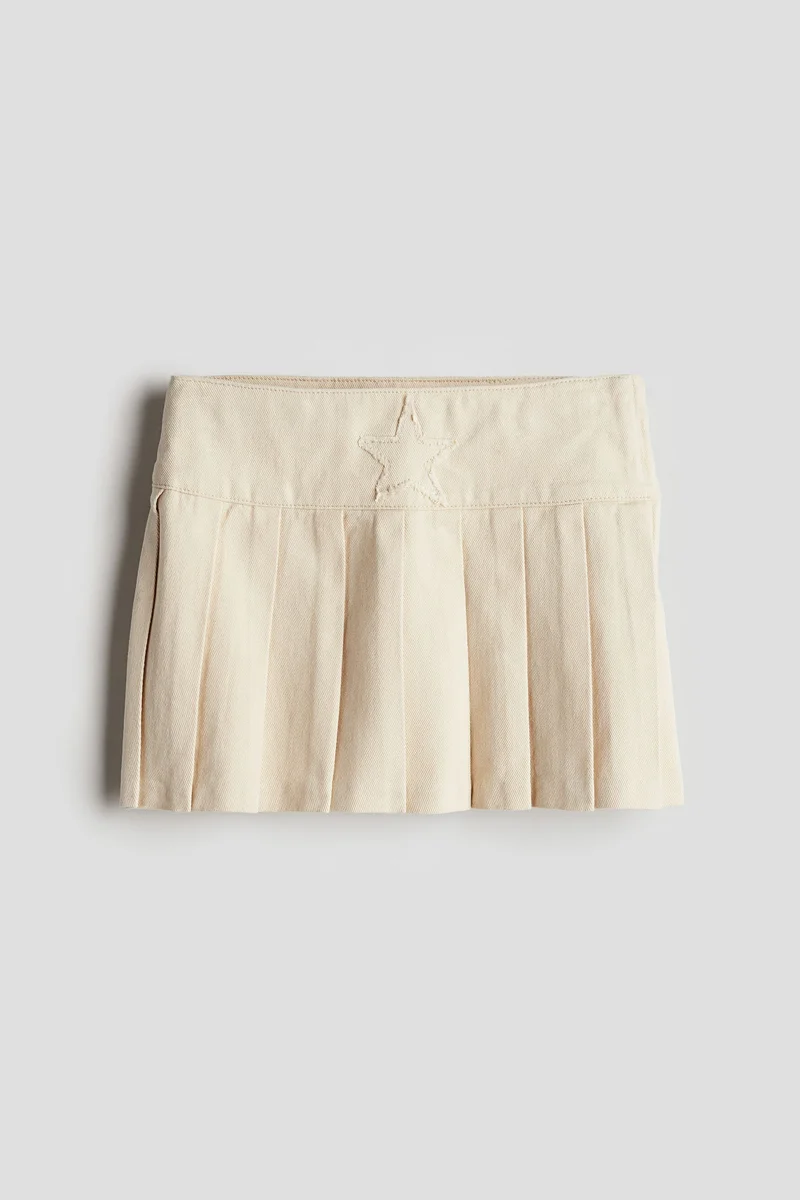 اتش اند ام Pleated twill skirt