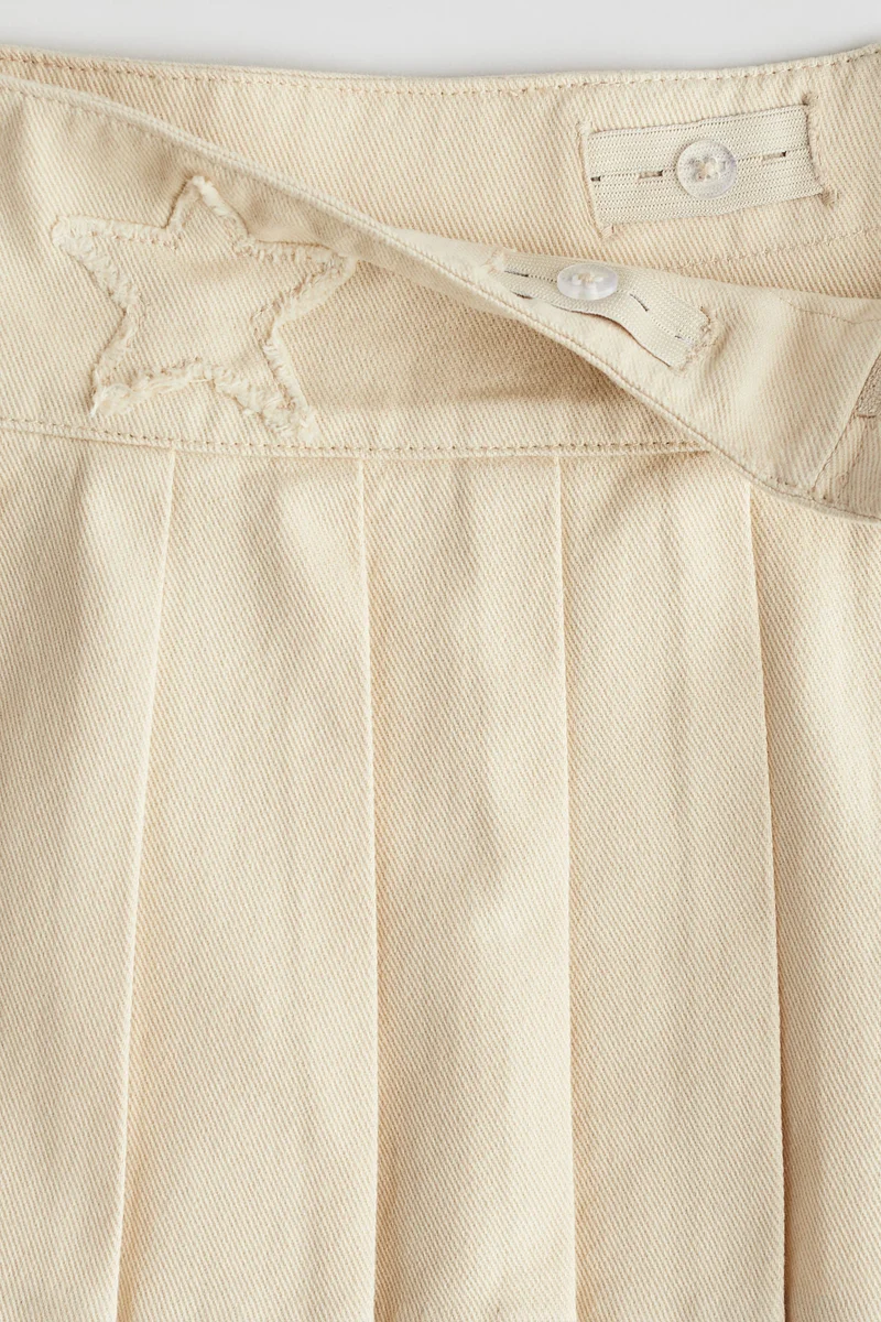 اتش اند ام Pleated twill skirt