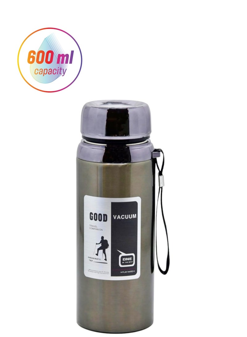 Toy Box Stainless Steel Standard Mouth Water Bottle with Flex Cap and Double Wall Vacuum Insulation for Men Women Kids 600ml - Image 1