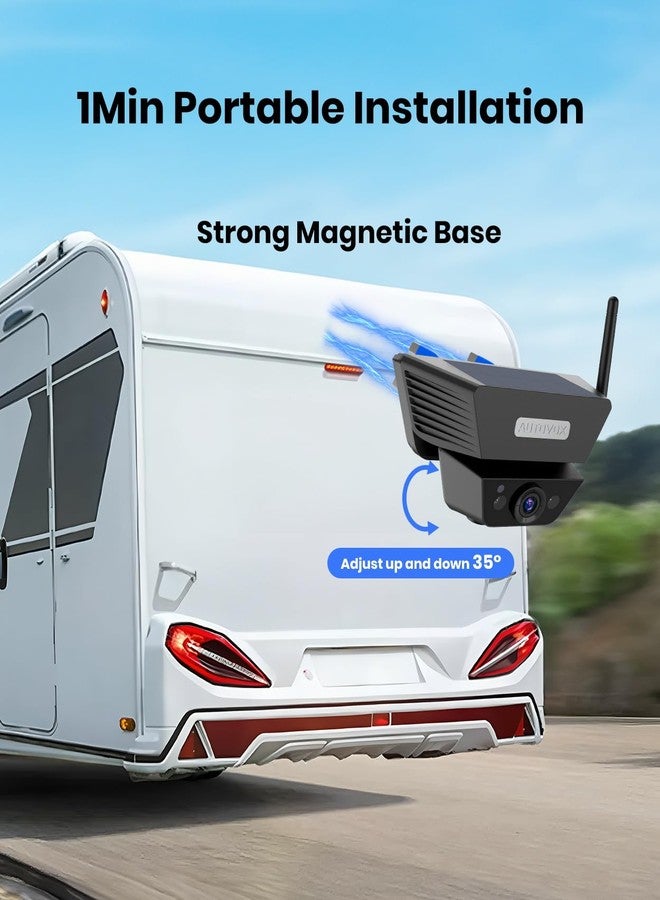 AUTO-VOX Wireless Backup Camera Solar Magnetic:1-Min Easy Installation,Super IR Night Vision,Compatible with Solar3A Plus / Solar5 A/B Rear View Camera for Car,Truck,Trailer-(Single Cam) - Image 2
