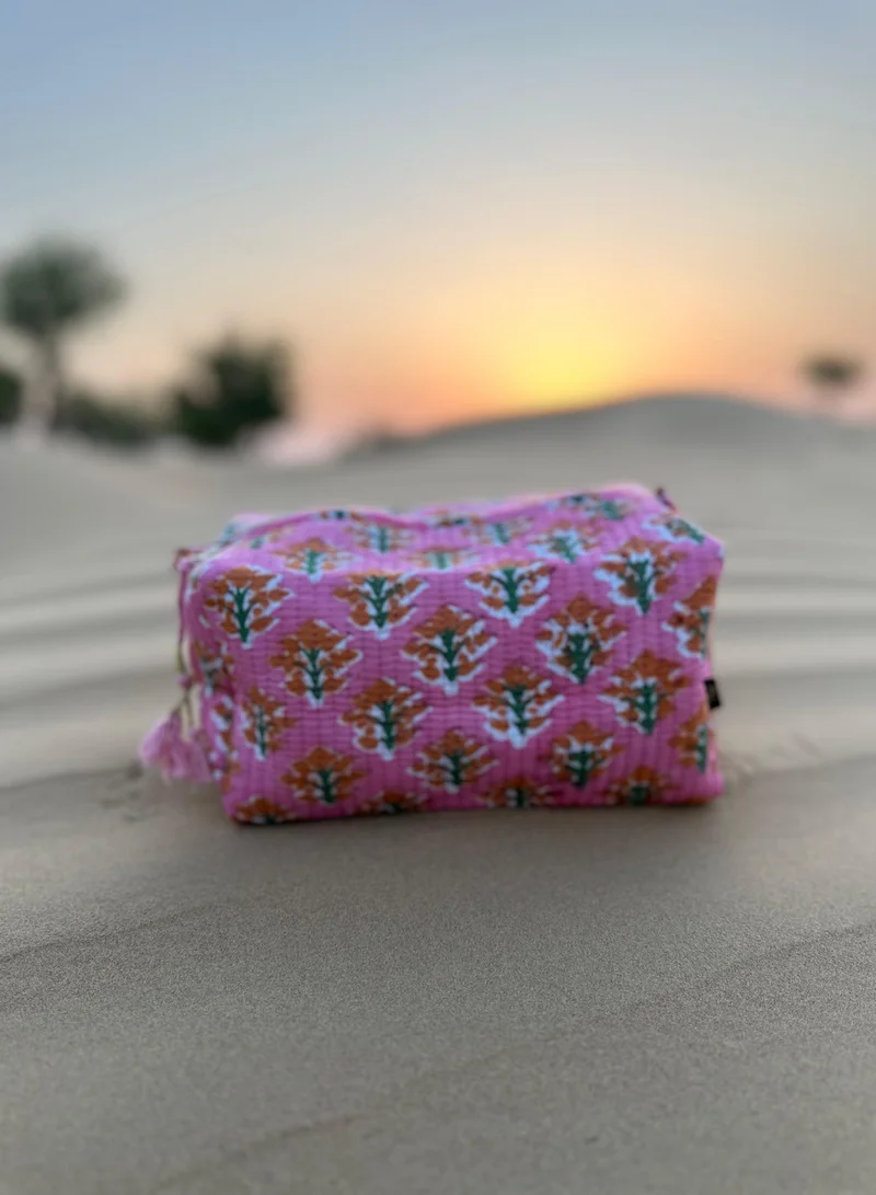 Tohfa Luxe Tohfa Luxe Rafi Handmade Block Printed Pouch