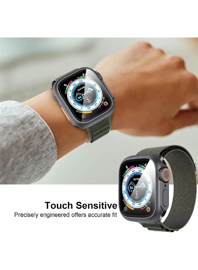 Apple Watch Series 10 (2024) 46mm Hard Case with Tempered Glass Screen Protector, 【Looks Like iWatch Ultra】 Unique Design Hard PC Waterproof Case Cover, Bumper Full Coverage Accessories for iWatch 10 46mm, Grey - Image 5
