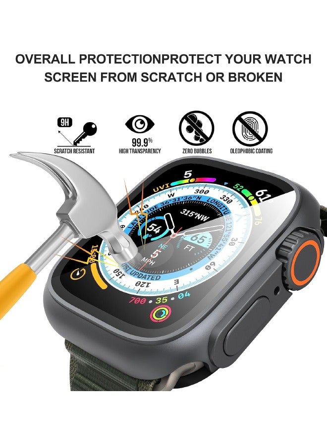 Apple Watch Series 10 (2024) 46mm Hard Case with Tempered Glass Screen Protector, 【Looks Like iWatch Ultra】 Unique Design Hard PC Waterproof Case Cover, Bumper Full Coverage Accessories for iWatch 10 46mm, Grey - Image 3