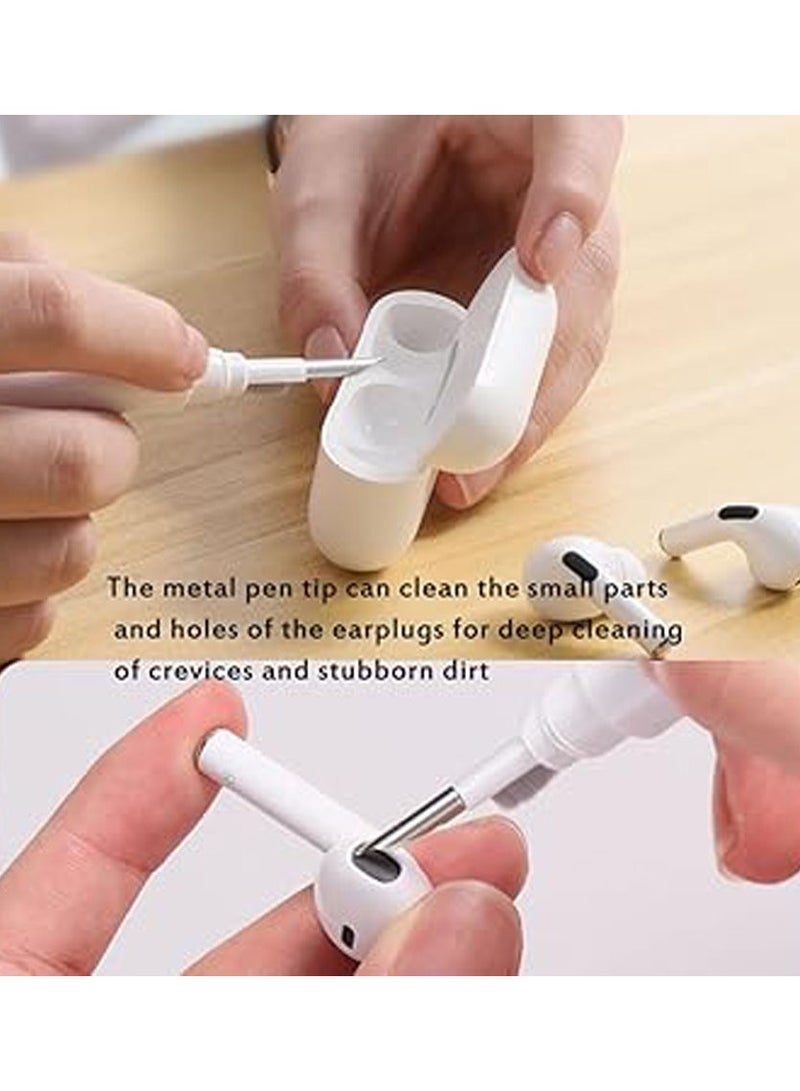 مجموعة تنظيف لأذنيات Airpods، مجموعة تنظيف لأذنيات Airpods Pro من الإصدارات 1 2 3، أداة تنظيف متعددة الوظائف مع فرشاة للأذنيات اللاسلكية والسماعات الاستشعار الصوتي والكاميرا والآيفون. - Image 3