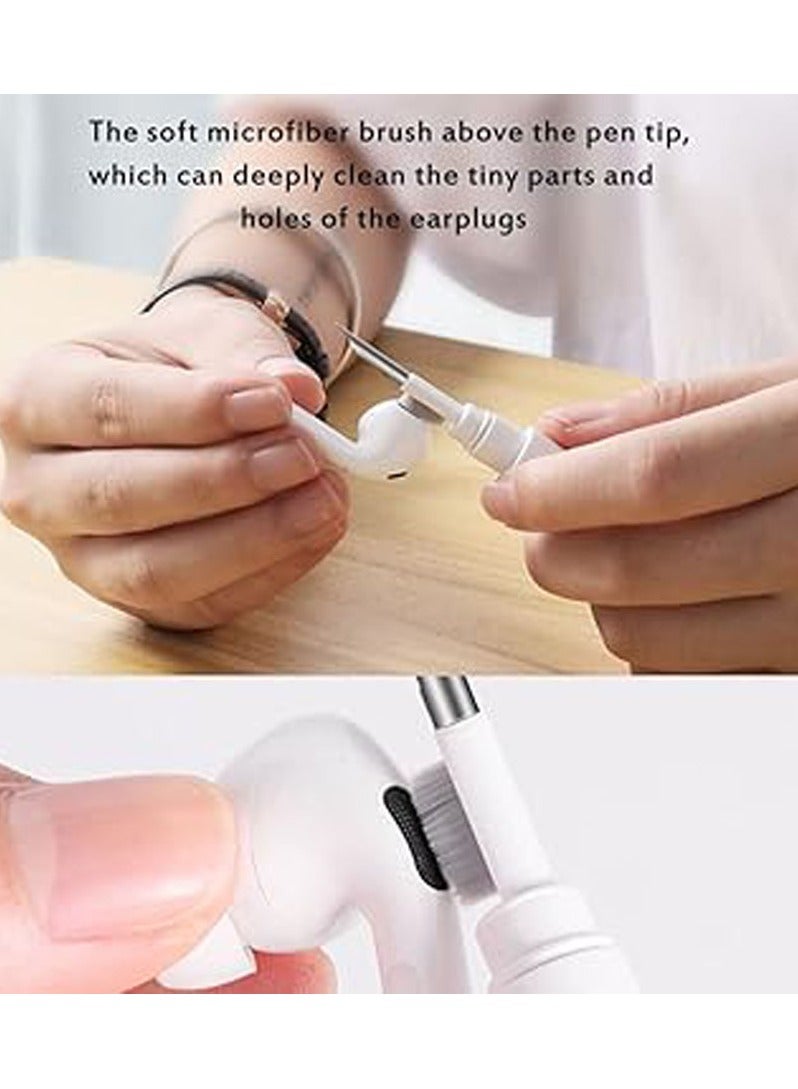 مجموعة تنظيف لأذنيات Airpods، مجموعة تنظيف لأذنيات Airpods Pro من الإصدارات 1 2 3، أداة تنظيف متعددة الوظائف مع فرشاة للأذنيات اللاسلكية والسماعات الاستشعار الصوتي والكاميرا والآيفون. - Image 4