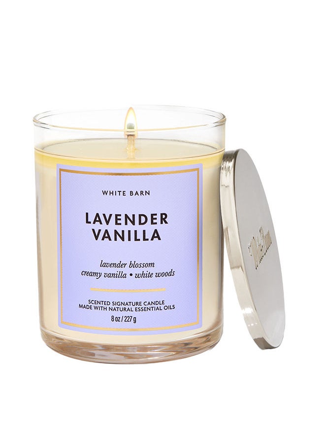 Bath & Body Works Lavender Vanilla Signature Single Wick Candle 