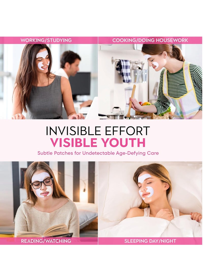 إيلهو بقع مضادة للتجاعيد للجبهة - بقع مضادة للتجاعيد توضع طوال الليل لرفع الخطوط الدقيقة للنساء ، 12 زوجا - Image 5