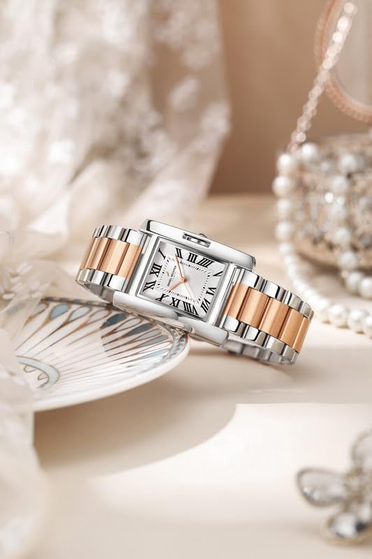 Daniel Hechter Paris Square Dial Watch for Women with Roman Indices and Stainless Steel Strap - Image 3