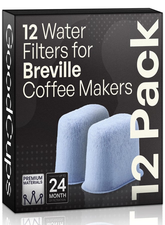 GoodCups 12 Water Filters for Breville Espresso Machines - Replacement Charcoal Filters for Breville Coffee Makers (BWF100 Compatible) - Image 1