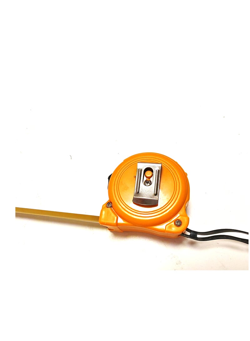 SUNRISE Tape Measure 5m Chrome-Plated ABS, Heavy Duty, Multi-Purpose Measuring Tape with Clear Fraction Markings, Non-Slip Grip, Auto Lock Manual Override for Construction, Engineering - Image 2