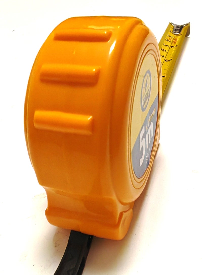 SUNRISE Tape Measure 5m Chrome-Plated ABS, Heavy Duty, Multi-Purpose Measuring Tape with Clear Fraction Markings, Non-Slip Grip, Auto Lock Manual Override for Construction, Engineering - Image 3