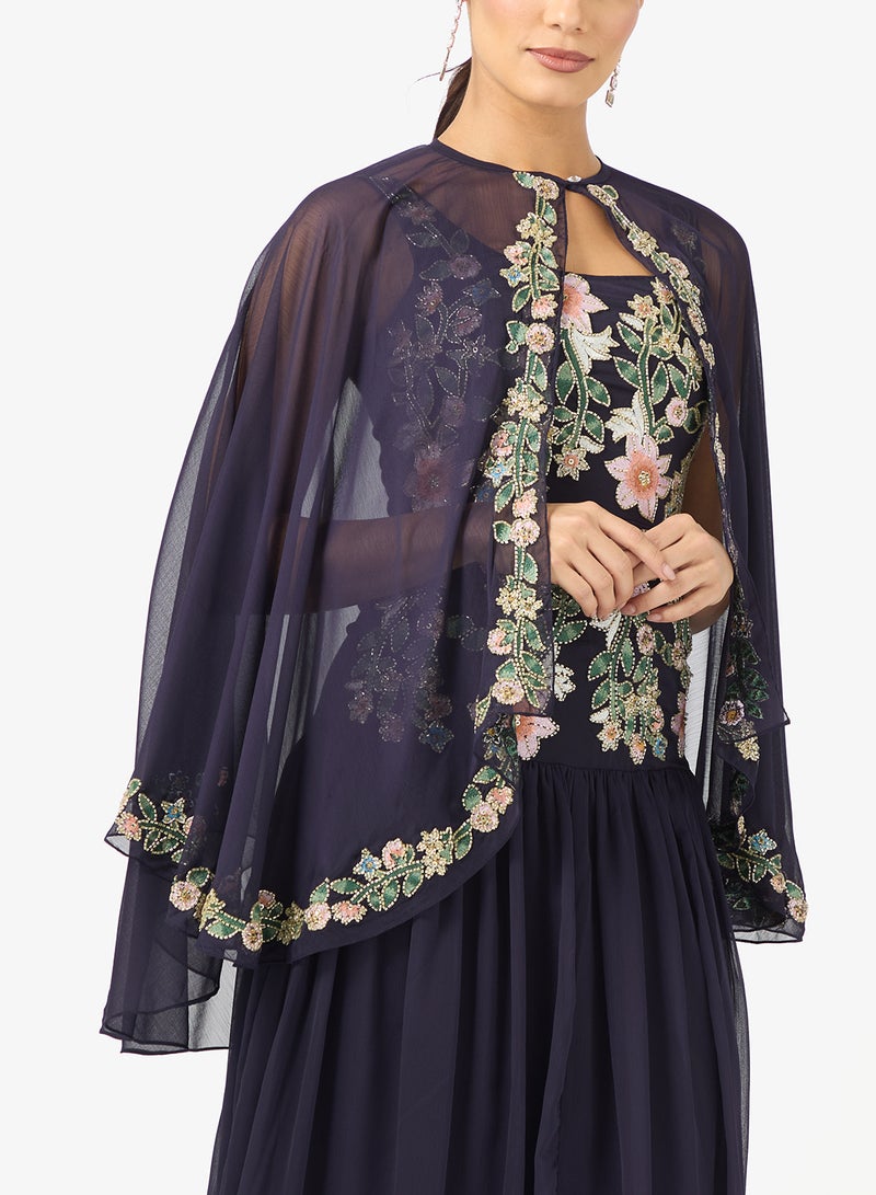 فروك اند فرل فستان ميدي بأكمام كاب وترتر - Image 3