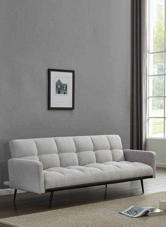 ايست من نون Convertible Modern Linen Sofa Bed Comfy Sleeper Sofa with Adjustable Backrests, Couch Bed for Small Spaces, Living Room, Bedroom, 193 x 83 x 75 cm, Light Grey - Image 1