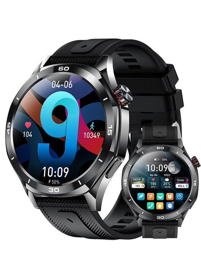 RollsTimi  Men's Bluetooth Smartwatch, 1.52-Inch Full-Screen Touch, IP67 Waterproof, Answer/Make Phone Function, Exercise And Sleep Monitoring, Universal For Android And IOS Systems,Smart Watch RT i129 - Image 1