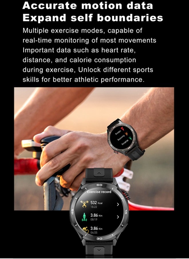 RollsTimi  Men's Bluetooth Smartwatch, 1.52-Inch Full-Screen Touch, IP67 Waterproof, Answer/Make Phone Function, Exercise And Sleep Monitoring, Universal For Android And IOS Systems,Smart Watch RT i129 - Image 4