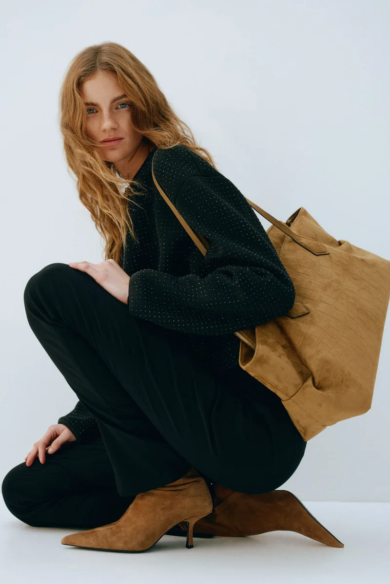 H&M Leather sock boots