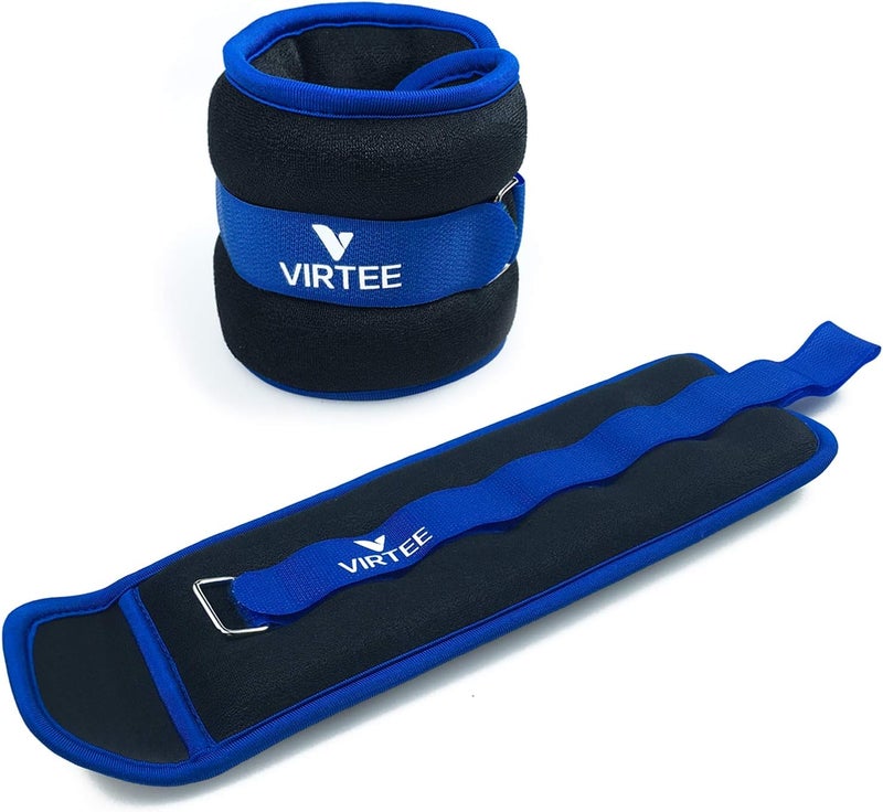 Virtee Ankle/Wrist Weights for Women, Men, Kids - Arm Leg Weights Set with Adjustable Strap - Running, Jogging, Gymnastic, Physical Therapy, Fitness - Choice of 1 lb 2 lbs 3 lbs 4 lbs 6 lbs 8 lbs 10 lbs - Image 1