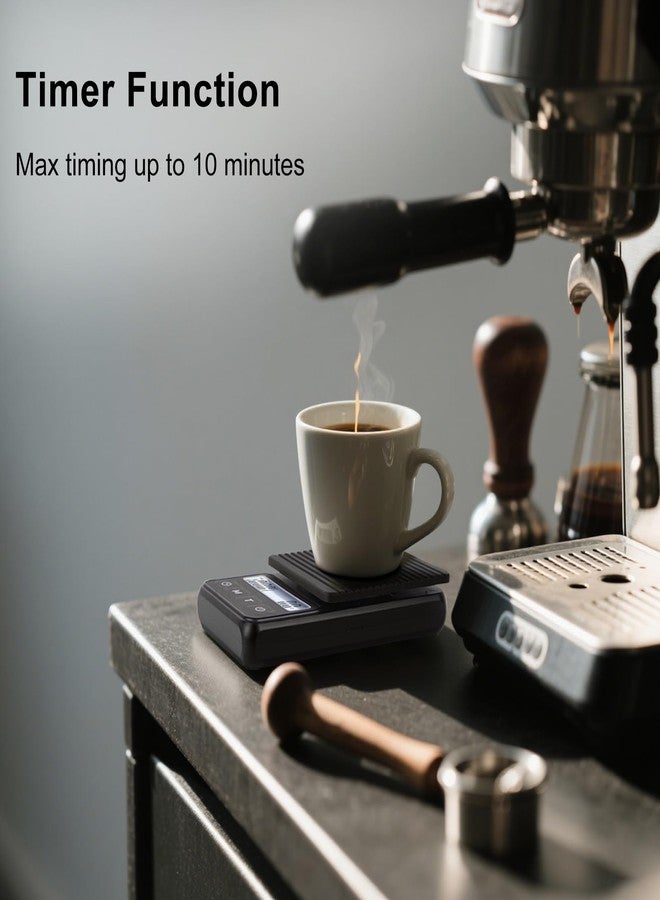 QP Digital Coffee Scale with Timer, Mini Scale, 1kg/0.1g High Accuracy Portable Espresso Scale, IP68 Waterproof Gram Scale for Coffee, 3 Modes Digital Pocket Scale, g/oz/ml, LCD Display, Auto Off - Image 5