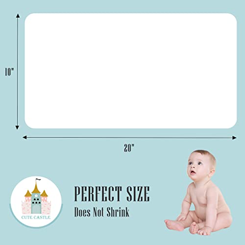 Cute Castle 24 Pack Muslin Baby Burp Cloths - Ultra-Soft 100% Cotton Baby Washcloths - Large 20'' by 10'' Super Absorbent Milk Spit Up Rags - Burpy Cloths for Unisex, Boy, Girl - White - Image 4