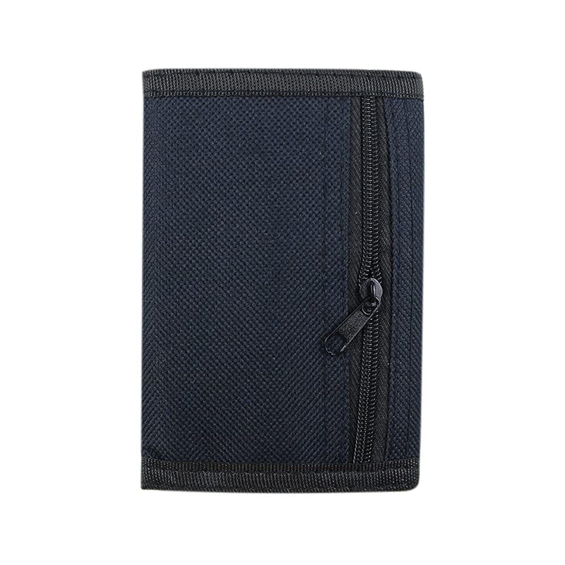 NEICY RFID Blocking Canvas Wallet for Men and Women - Camo Trifold Outdoor Sports Wallets with Magic Sticker for Teen Kids (Black) - Image 2