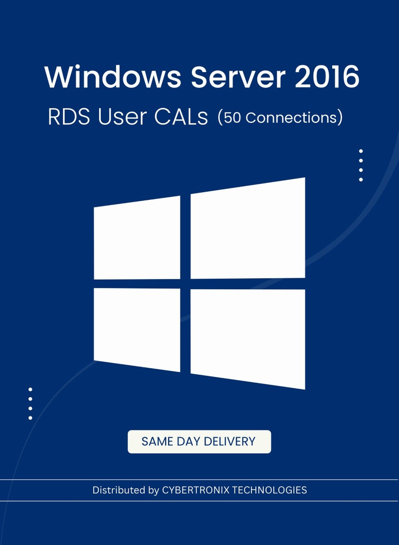 Windows Microsoft Windows Server 2016 RDS User CALs (50 Connections) | Digital License | SAME DAY DELIVERY
