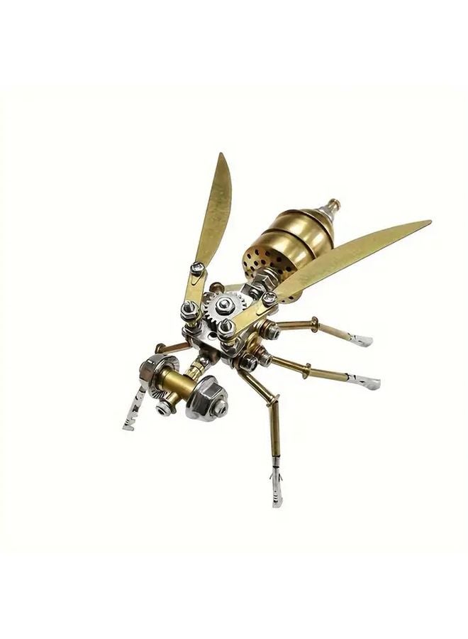 طقم النحاس الأصفر الميكانيكي لنحلة طنانة على طراز ستيم بانك - لعبة لغز حرفية ميكانيكية للاسترخاء - هدية عيد الميلاد - Image 2