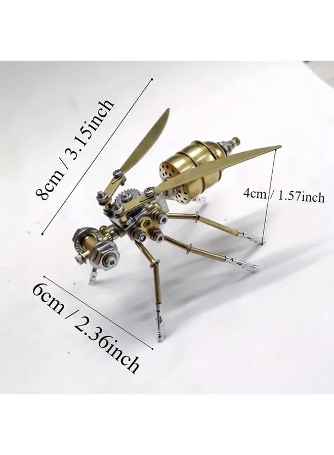 طقم النحاس الأصفر الميكانيكي لنحلة طنانة على طراز ستيم بانك - لعبة لغز حرفية ميكانيكية للاسترخاء - هدية عيد الميلاد - Image 3