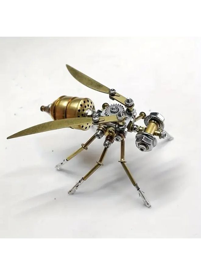 طقم النحاس الأصفر الميكانيكي لنحلة طنانة على طراز ستيم بانك - لعبة لغز حرفية ميكانيكية للاسترخاء - هدية عيد الميلاد - Image 4