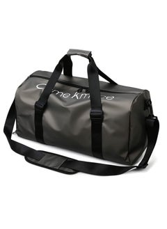 TYCOM Gym Bag Sports Bag Fitness Bag Waterproof Pocket for Wet Towels, Travel Duffel Bag for Men and Women With Shoes Compartment (Grey)