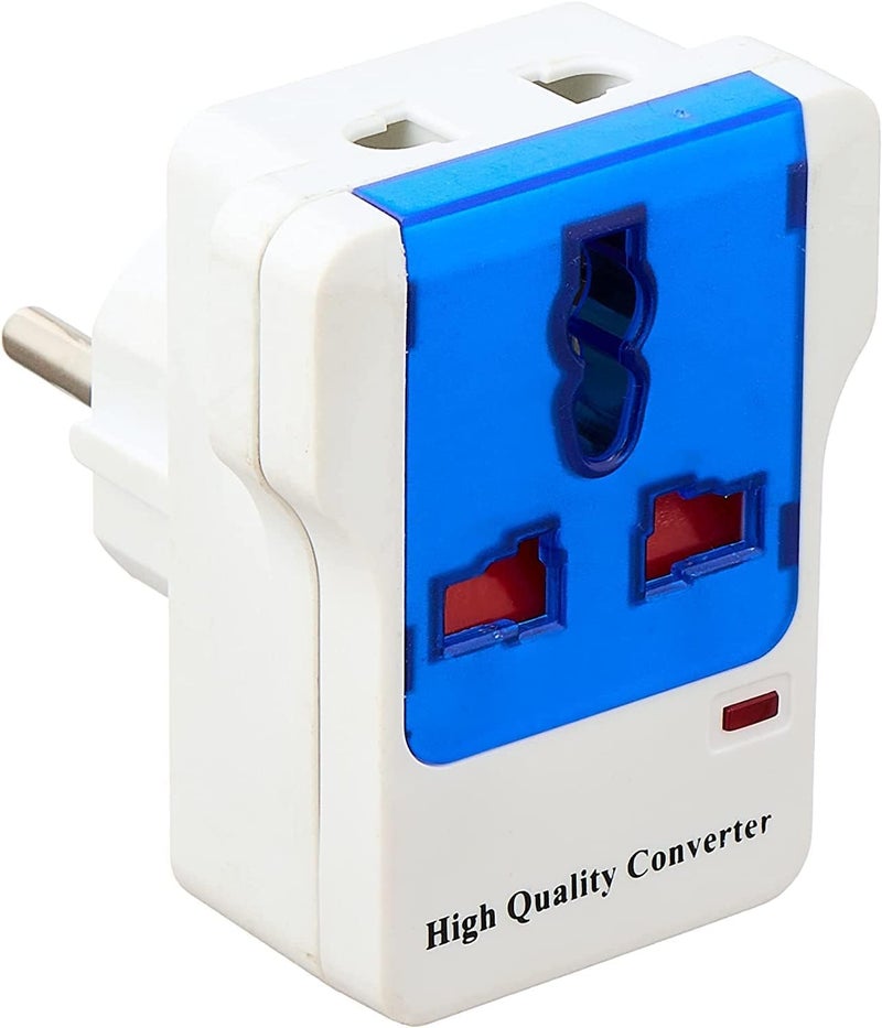 3 Way Adapter with 2 Pin Universal Plug for Travel - with Light - 16A - 3 Pieces - Image 2