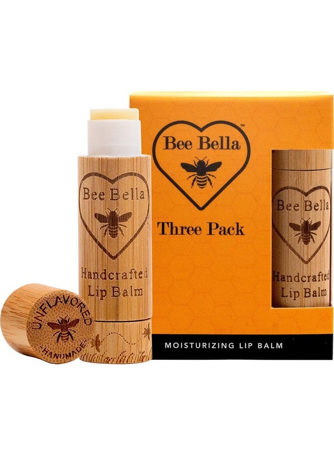 Bee Bella Lip Balm Hydrating Moisturizing Lip Care 100% Natural Original Organic Beeswax With Vitamin E Handmade In Usa Unscented Unflavored (3 Pack) - Image 2